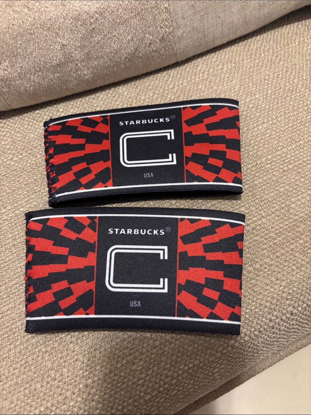 New Set of 2 Starbucks USA Soccer FIFA World Cup Sleeves
